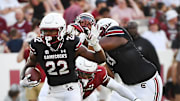 The University of South Carolina Spring football game took place at William-Brice Stadium on April 24, 2024. USC's Jawarn Howell (22) breaks down the field on a play. USC's Jawarn Howell (22) with the ball.