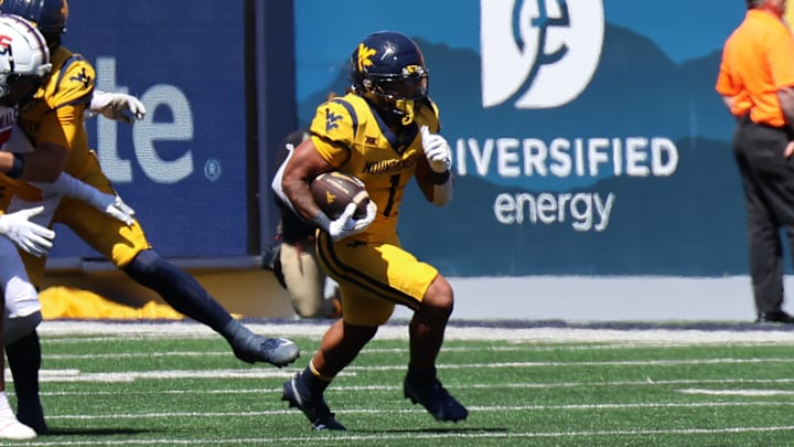 West Virginia University running back Jahiem White