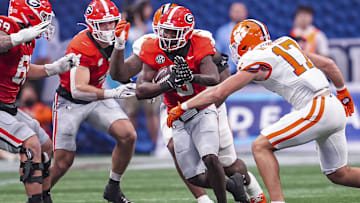 Georgia Bulldogs running back Nate Frazier (3) 