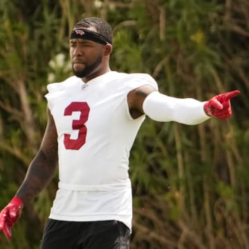 Arizona Cardinals safety Budda Baker (3) during organized team activities in Tempe on May 20, 2024.