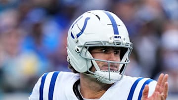 Indianapolis Colts quarterback Daniel Jones injured versus the Jaguars