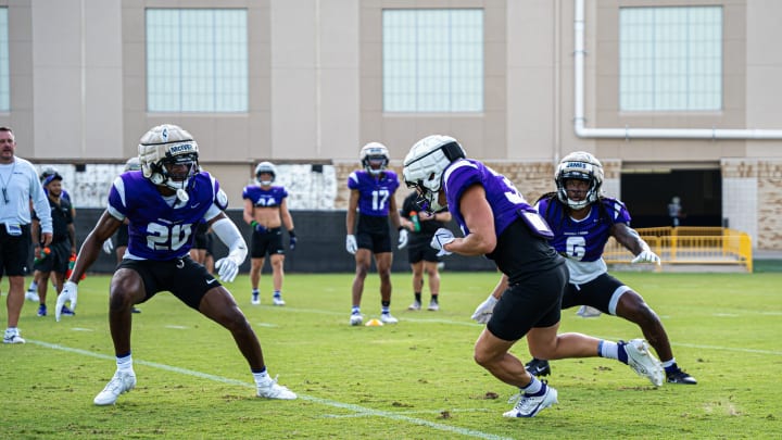 TCU football practice