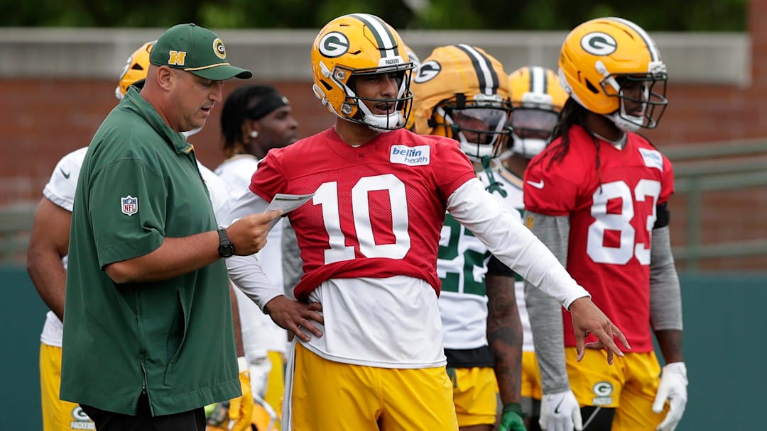 Green Bay Packers quarterback Jordan Love (10) during the team's first day of minicamp on June 10, 2025, at Ray Nitschke Field in Ashwaubenon, Wis.