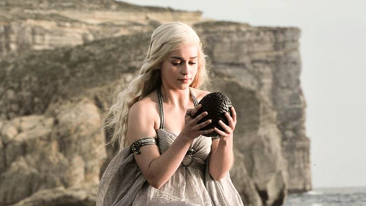 Emilia Clarke (Daenerys Targaryen) in Game of Thrones season 1 Episode 1, "Winter Is Coming"