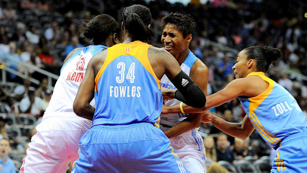 Former Chicago Sky forward Sylvia Fowles had two of her WNBA playoff marks passed this postseason, total rebounds & blocks.