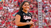 Nebraska's Lexi Rodriguez during the first set against the Omaha Mavericks at Memorial Stadium on Aug. 20, 2023.
