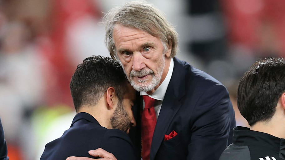 Sir Jim Ratcliffe embraces Ruben Amorim after Man Utd’s defeat in the Europa League final.