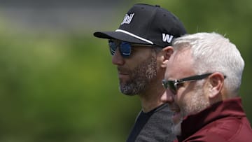 Washington Commanders general manager Adam Peters and assistant general manager Lance Newmark