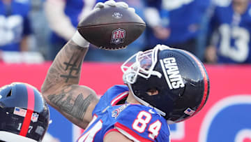 Former Penn State football and current New York Giants tight end Theo Johnson