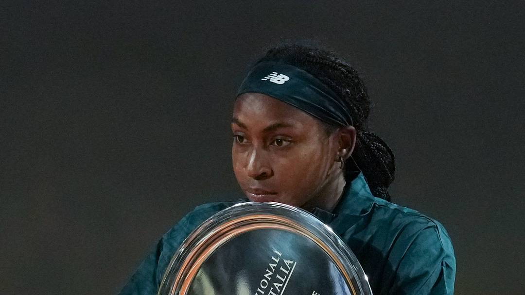 Coco Gauff after losing to Elina Svitolina in the 2026 Italian Open final.