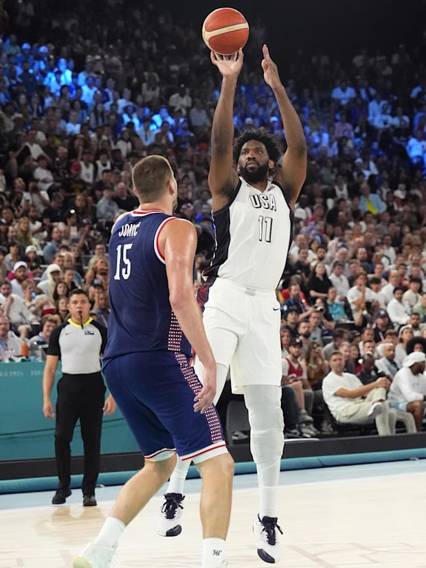 Denver Nuggets Nikola Jokic, Phildelphia 76ers Joel Embiid