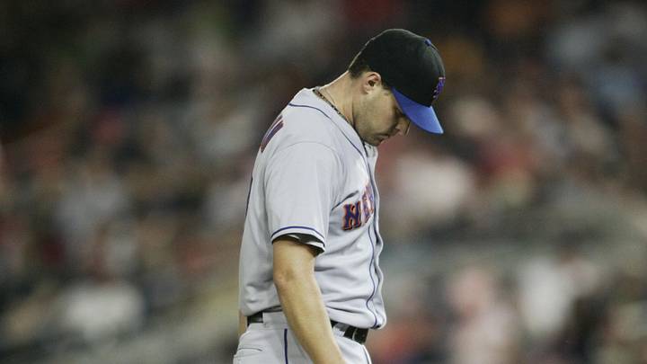 April  24, 2008; Washington, DC, USA; New York Mets relief pitcher Aaron Heilman (48) stands on the mound after giving up a single to Washington Nationals third baseman Ryan Zimmerman (not pictured) in the sixth inning at Nationals Park in Washington, DC.  Mandatory Credit: James Lang-Imagn Images