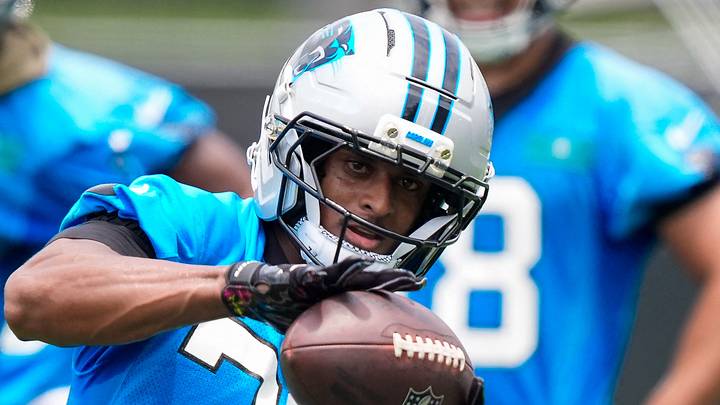 Former Carolina Panthers wide receiver Kobe Prentice (Jim Dedmon-Imagn Images)