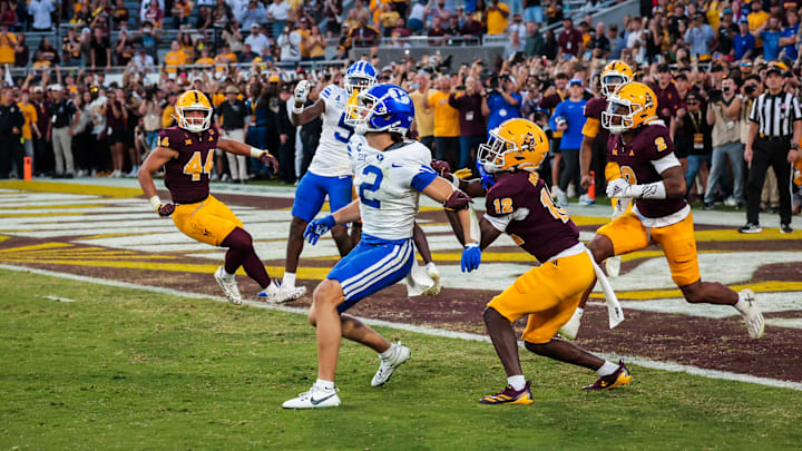 BYU wide receiver Chase Roberts against Arizona State BYU wide receiver Chase Roberts against Arizona State