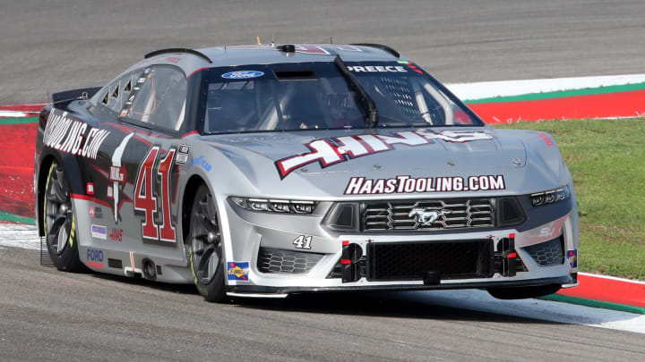 Mar 24, 2024; Austin, Texas, USA;  NASCAR Cup Series driver Ryan Preece (41) during practice for the EchoPark Automotive Grand Prix at Circuit of the Americas. Photo Credit