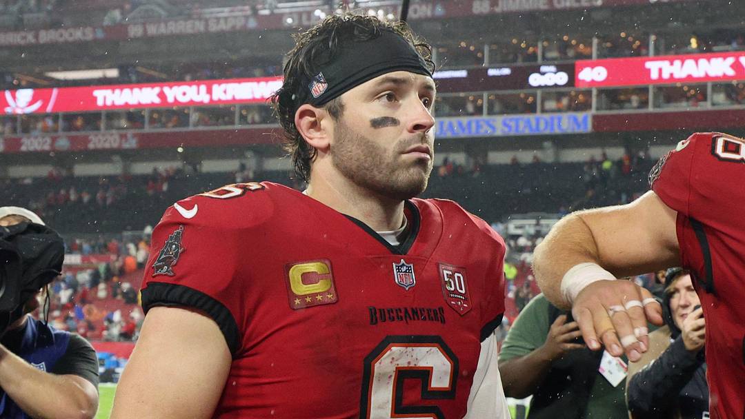 Jan 3, 2026; Tampa, Florida, USA; Tampa Bay Buccaneers quarterback Baker Mayfield (6) and tight end Cade Otton (88) leave the field after defeating the Carolina Panthers at Raymond James Stadium. Mandatory Credit: Nathan Ray Seebeck-Imagn Images Jan 3, 2026; Tampa, Florida, USA; Tampa Bay Buccaneers quarterback Baker Mayfield (6) and tight end Cade Otton (88) leave the field after defeating the Carolina Panthers at Raymond James Stadium. Mandatory Credit: Nathan Ray Seebeck-Imagn Images