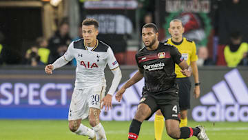 Jonathan Tah in action against Spurs in the UEFA Champions League 
