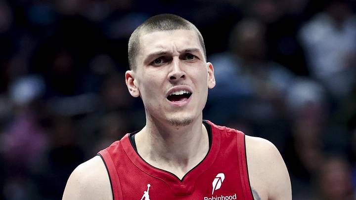 Miami Heat guard Tyler Herro (14) reacts during the first half against the Dallas Mavericks at American Airlines Center on February 13, 2025.