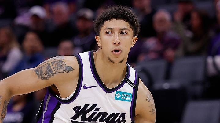 Oct 13, 2026; Sacramento, California, USA; Sacramento Kings guard Nique Clifford (10) dribbles the ball during the fourth quarter against the Portland Trail Blazers at Golden 1 Center. Mandatory Credit: Kelley L Cox-Imagn Images