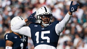 Penn State defensive end Amin Vanover (15)