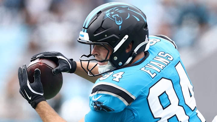 Carolina Panthers tight end Mitchell Evans
