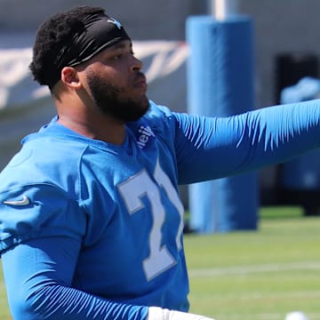 Detroit Lions offensive lineman Miles Frazier.