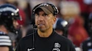 Iowa State Cyclones head coach Matt Campbell reacts during the fourth quarter against BYU at Jack Trice Stadium on Oct. 25, 2025, in Ames, Iowa.