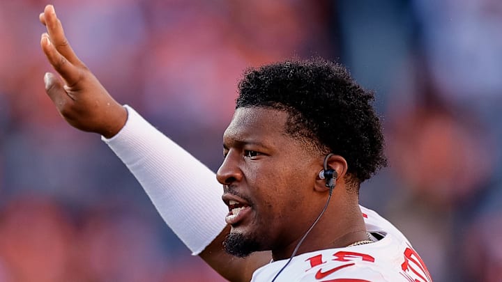 Jameis Winston’s congratulatory post to Florida State women’s soccer featured a shot at his former Seminoles football program. Jameis Winston’s congratulatory post to Florida State women’s soccer featured a shot at his former Seminoles football program.