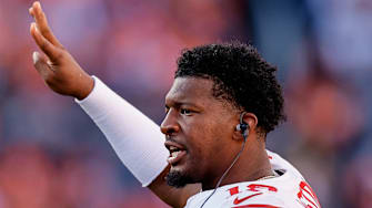 New York Giants quarterback Jameis Winston (19) in the third quarter against the Denver Broncos at Empower Field at Mile High.