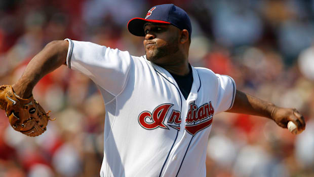 Cleveland Indians pitcher CC Sabathia pitches in 2007