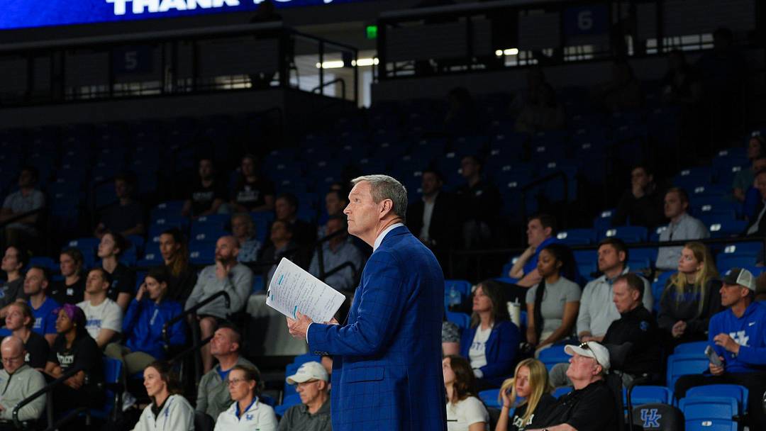 Outgoing Kentucky Athletic Director Mitch Barnhart was honored at his retirement ceremony at the Historic Memorial Coliseum in Lexington, Kentucky. Barnhart became UK's AD in 2002. March 6, 2026.