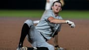 Colorado Rockies prospect Braylen Wimmer looks up after sliding into second base during a game.