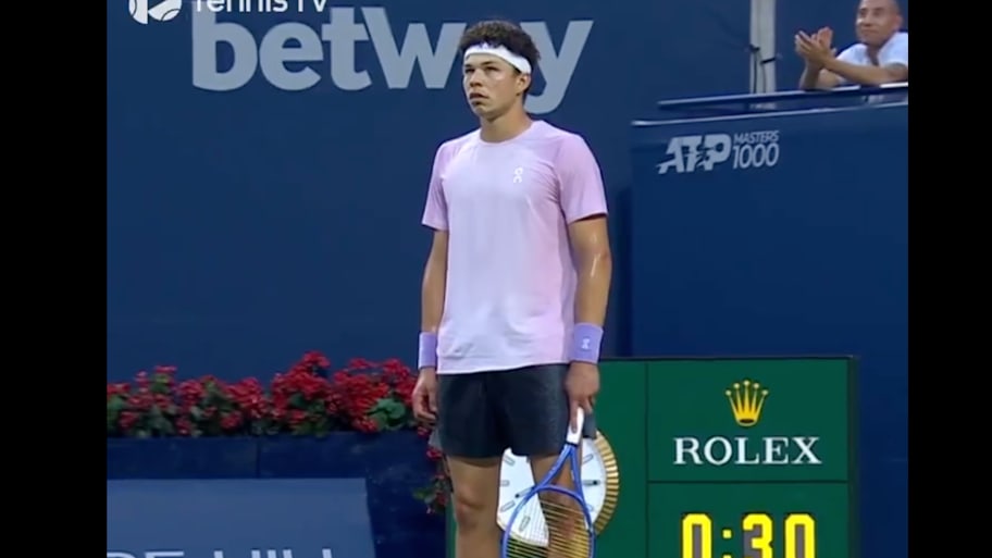 Later, Shelton won his first ATP Masters 1000 title vs. Karen Khachanov. | Tennis TV / Screensho
