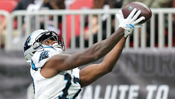Carolina Panthers wide receiver Xavier Legette