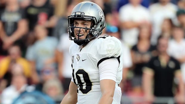UCF Knights quarterback McKenzie Milton during the first quarter at Raymond James Stadium