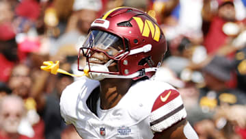 Washington Commanders running back Jacory Croskey-Merritt