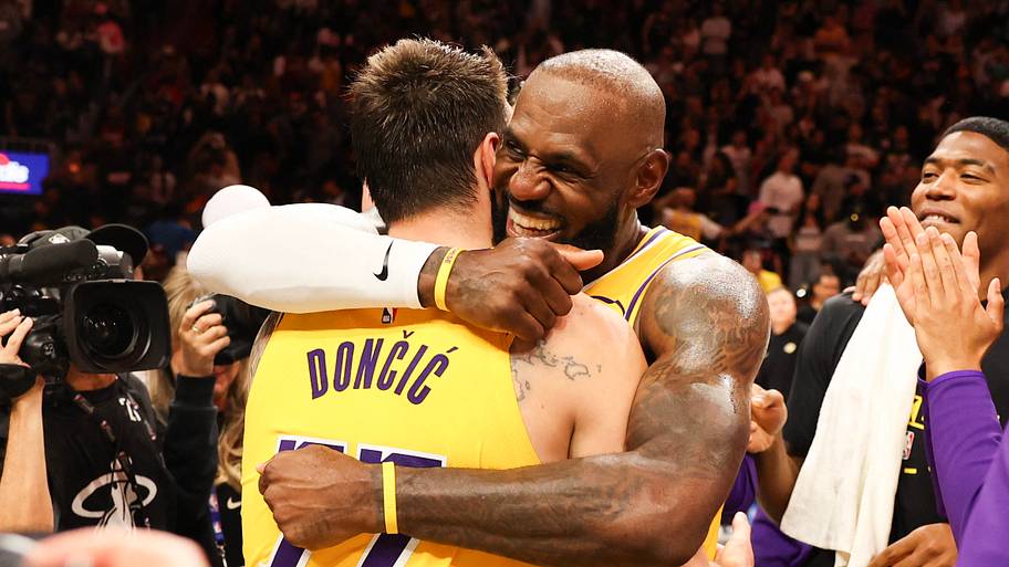 LeBron James and Luka Donci