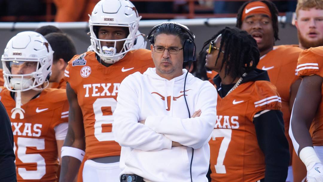 Texas Longhorns special teams coordinator Jeff Banks against the Clemson Tigers during the CFP National playoff first round at Darrell K Royal-Texas Memorial Stadium.