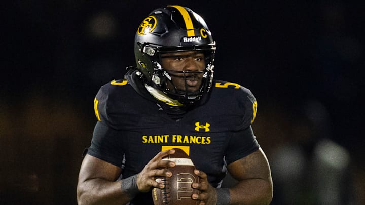 St. Frances quarterback Jae'Olyn Williams threw three touchdown passes to lead the Panthers to a 37-20 win over Corner Canyon and earned MVP honors.