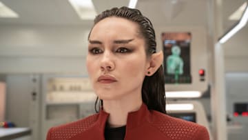 Christina Chong as La’an in season 3, Episode 8 of Strange New Worlds streaming on Paramount+. 
