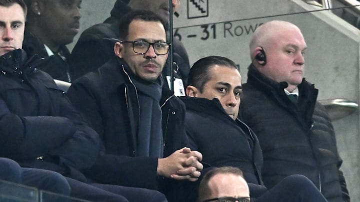 New Chelsea manager Liam Rosenior watched on alongside Behdad Eghbali. New Chelsea manager Liam Rosenior watched on alongside Behdad Eghbali.