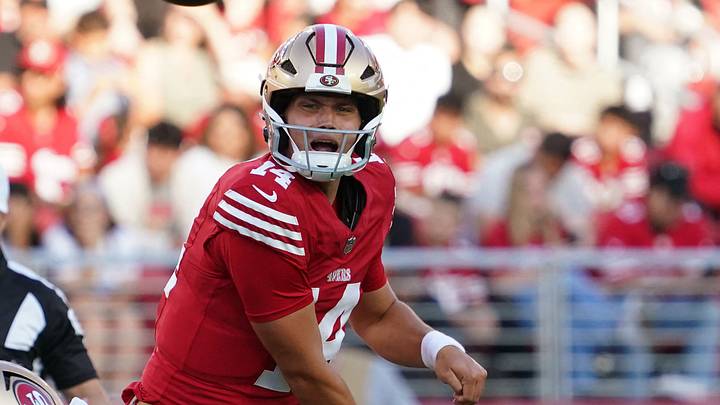 San Francisco 49ers quarterback Kurtis Rourke (14)