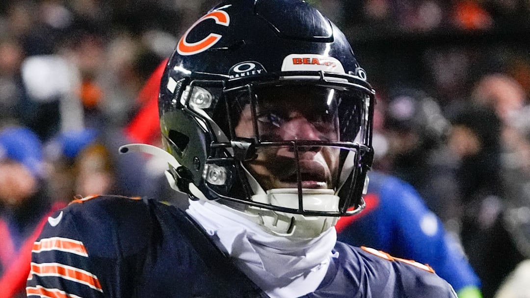 Chicago Bears wide receiver DJ Moore makes the eventual game winning touchdown catch against the Green Bay Packers.