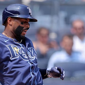 Tampa Bay's Yandy Diaz scored a run in the first inning Monday, but that was all they got in a 5-1 loss to the Los Angeles Angels.