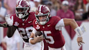Crimson Tide quarterback Ty Simpson went 23-for-31 passing for 340 yards, two touchdowns and an interception in Alabama’s 30–14 win over Vanderbilt