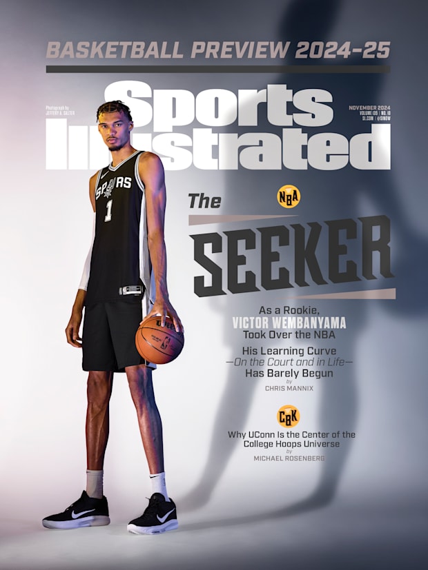 Sports Illustrated’s 2024–25 basketball preview issue, featuring Wembanyama on the cover, is on sale now.