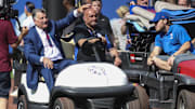 Former New York Mets first baseman Keith Hernandez waves to MLB fans after having his jersey number retired at Citi Field 