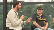 Paul Skenes speaks to young collectors at Topps Rip event