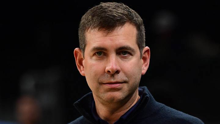 Nov 3, 2025; Boston, Massachusetts, USA; Boston Celtics director of basketball operations Brad Stevens seen prior to a game against the Utah Jazz at TD Garden. Mandatory Credit: Bob DeChiara-Imagn Images