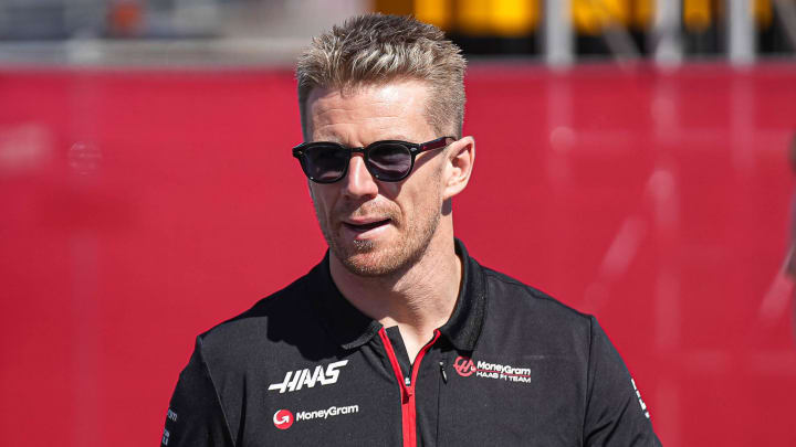 MoneyGram Haas driver Nico Hulkenberg arrives at Circuit of Americas on Thursday Oct. 19, 2023 ahead of the Formula 1 Lenovo United States Grand Prix on Sunday.